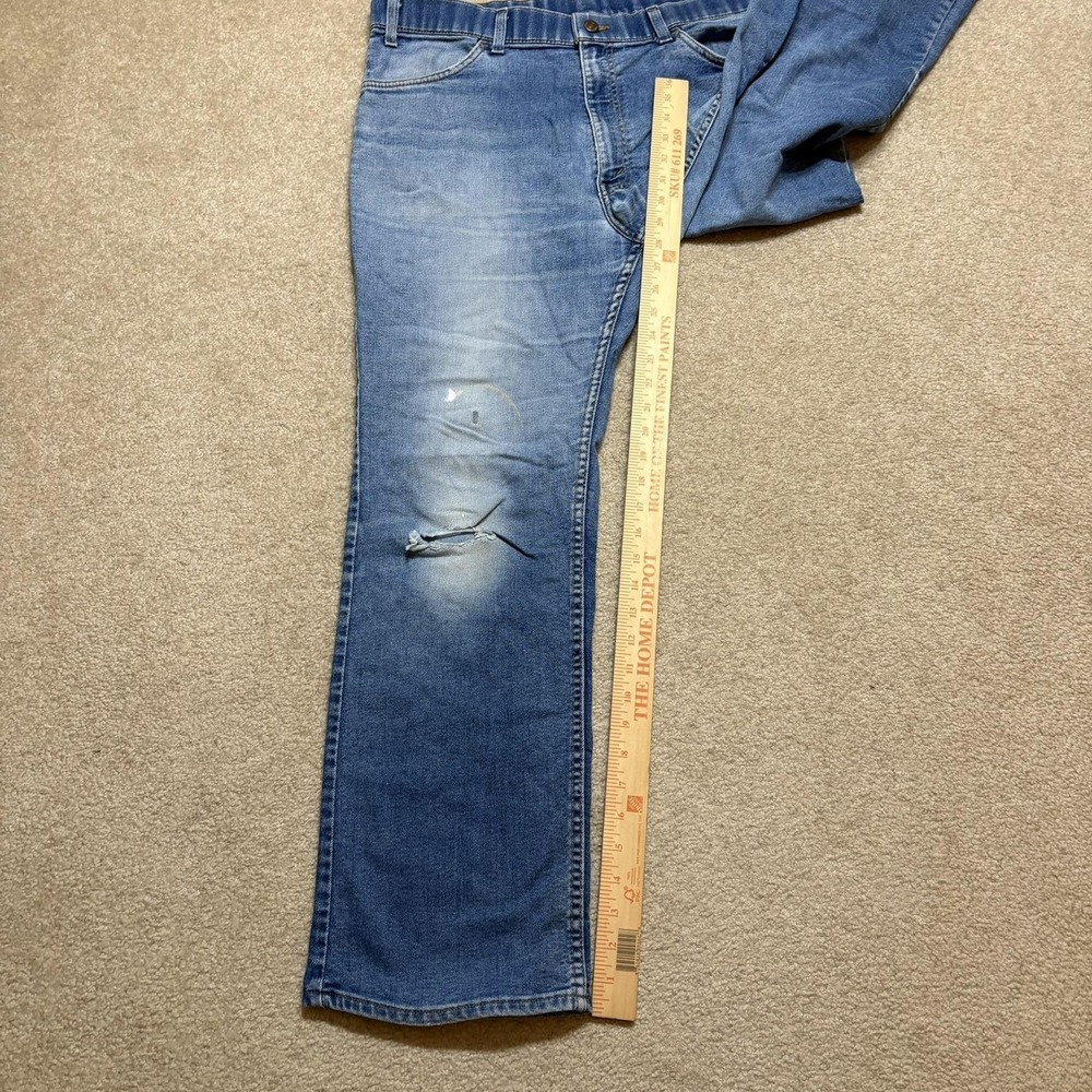 Vtg 80s Levis Jeans Mens 36x28.5 Blue Tab Relaxed Straight Denim USA Skosh Faded - Picture 13 of 16